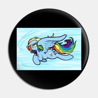 Rainbow Dash in flight Pin