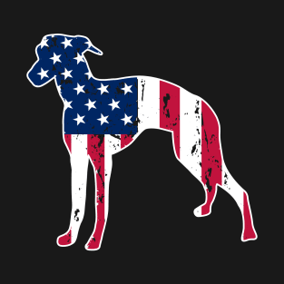 Italian Greyhound Dog Lovers American Flag 4th of July Gift T-Shirt