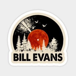 Evans Name Record Music Forest Gift Magnet