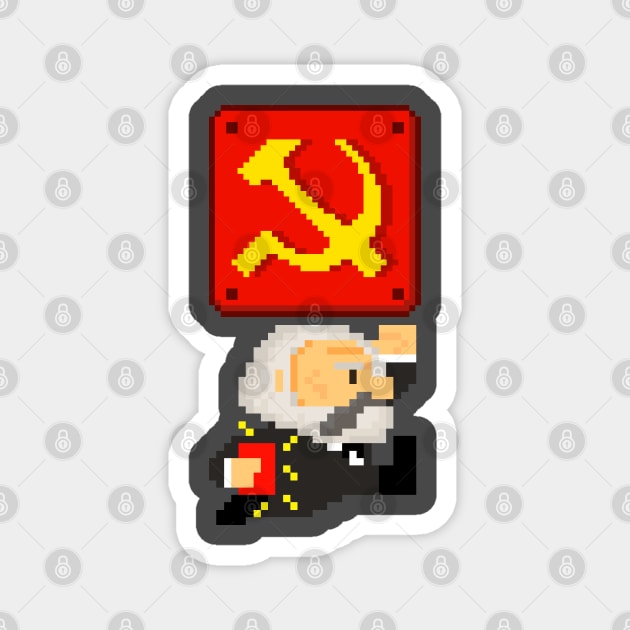 Karl Marx Pixel Art - Karl Marx - Magnet