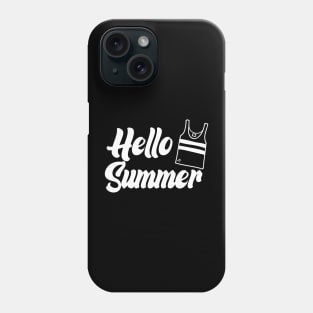 hello summer for travel beach and surfing Phone Case