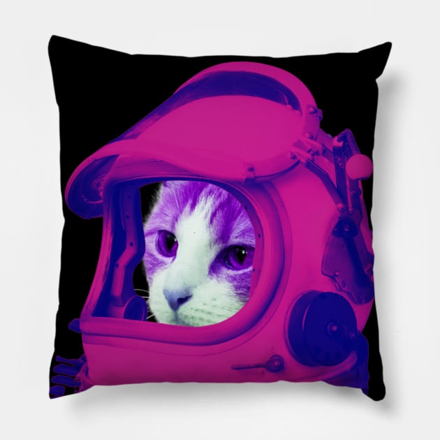 Astronaut Cat Pillow by FullOnNostalgia