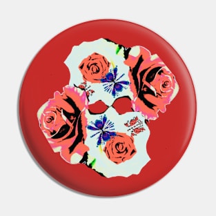 ROSE SKULL Pin