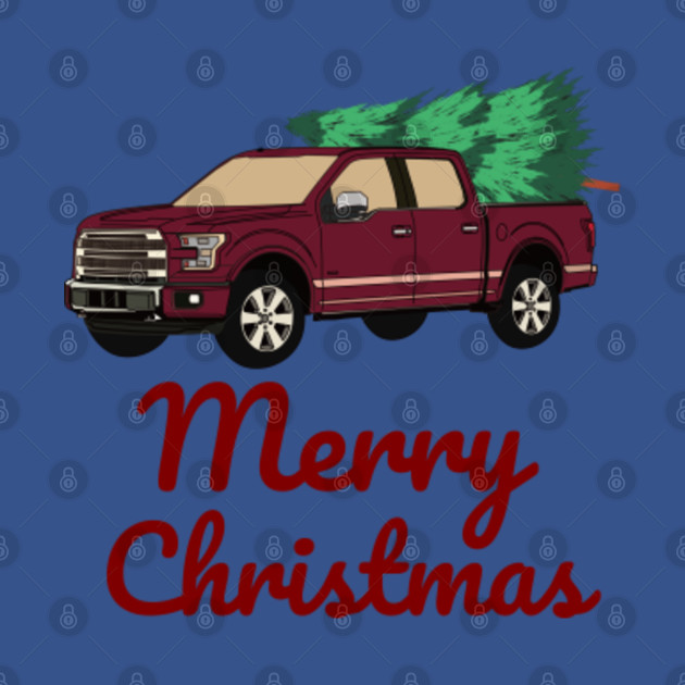 Discover Transportation of the Christmas tree in the Pickup - Christmas Tree In The Pickup - T-Shirt