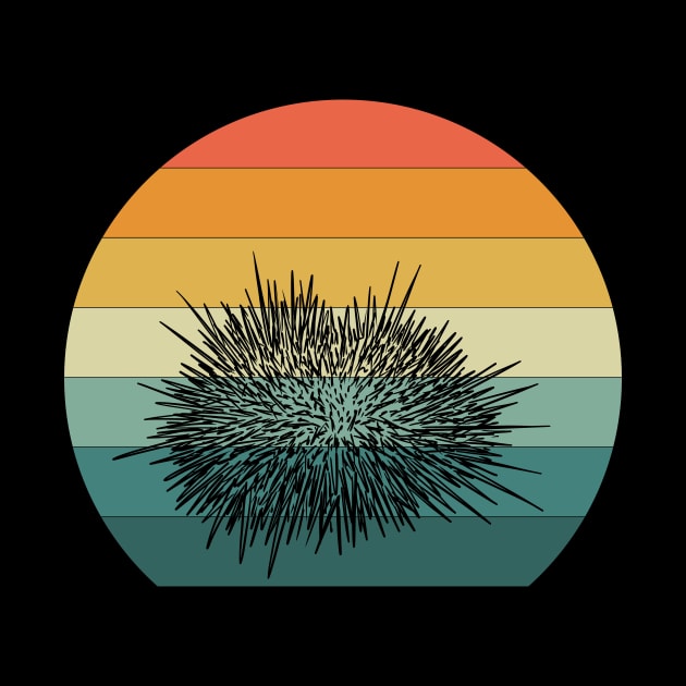 Sea urchin Retro Vintage Funny & humor Sea urchins Cute & Cool Art Design Lovers by zyononzy