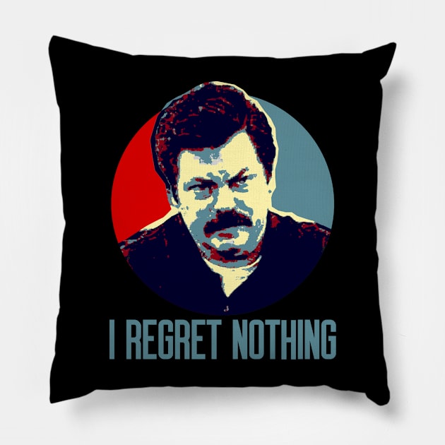 I Regret Nothing Pillow by OcaSign