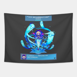 Genshin Impact Qiqi Retro RPG Tapestry