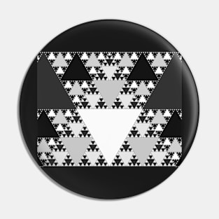 Monochrome, Sierpinski Triangle 003 Pin