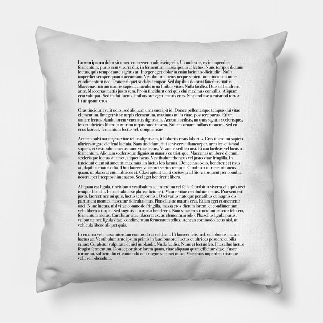 Lorem Ipsum Pillow by OrtegaSG