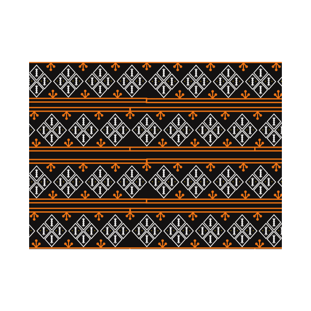 orange and black pattern background fabric pattern by Studiowup