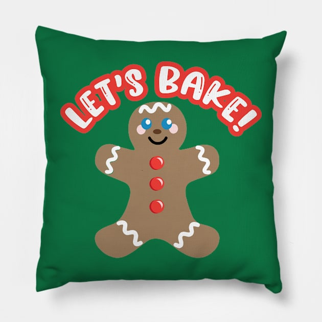 Christmas Gingerbread Man Bake Pillow by FamilyCurios