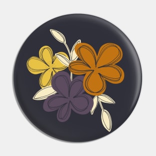 Bold Floral Illustration Pin