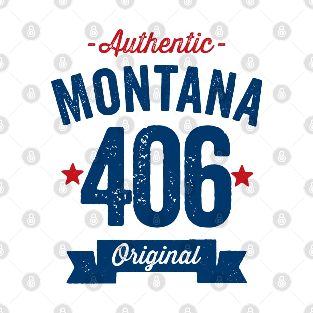 Authentic Montana 406 Area Code by DetourShirts