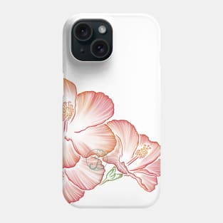 Hibisctus transparent Phone Case