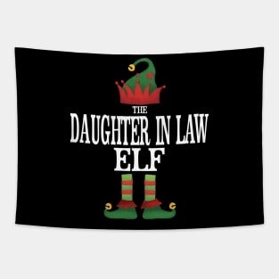 Daughter In Law Elf Matching Family Group Christmas Party Pajamas Tapestry