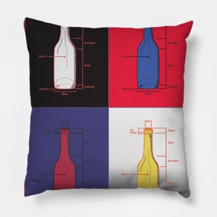 Historic Bottles Pillow