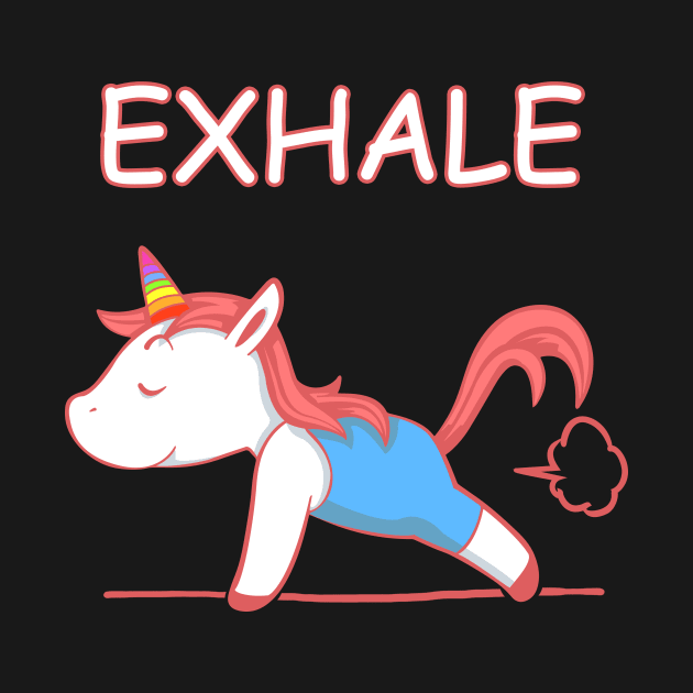 Yoga Unicorn Exhale by tshirttrending