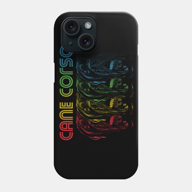 Cool Retro Groovy Cane Corso Dog Phone Case by Madfido