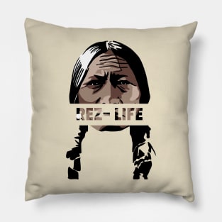 Sitting Bull Rez Life Native American Pillow