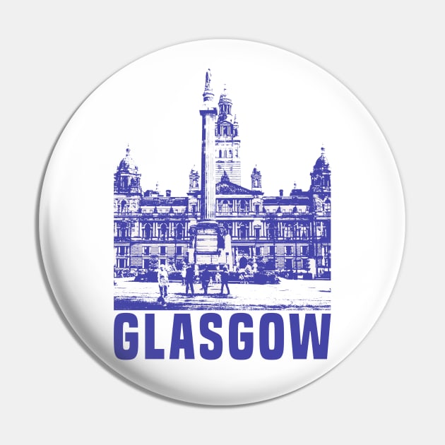 Glasgow Pin by Den Vector
