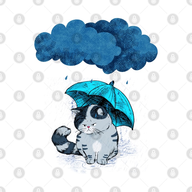rain cat by derrickcrack