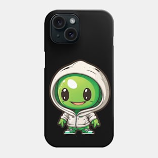 Cool Alien with a Hooded Pullover design #4 Phone Case