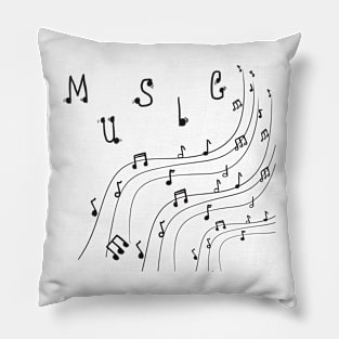 Music notes Pillow