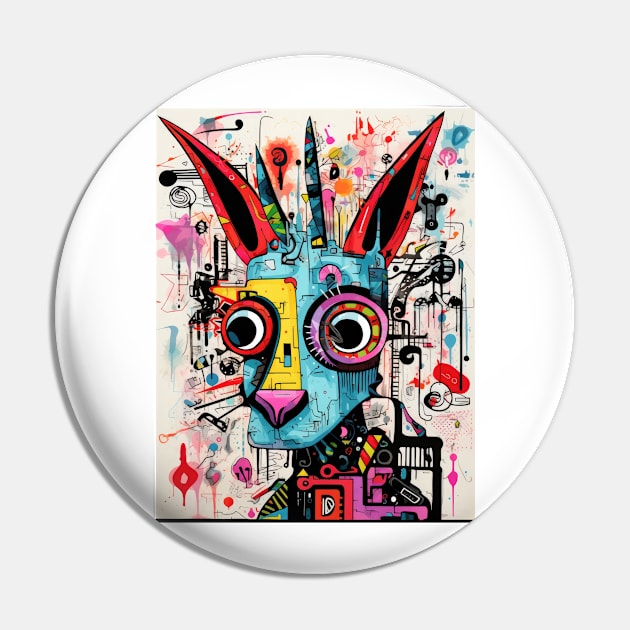 Cartoon Aardvark Graffiti #2 Pin by Chromatic Fusion Studio