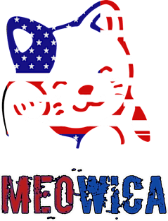 Meowica USA American Flag Cat T-Shirt funny t-shirt and gift Meowica t-shirt 4th of July t-shirt Magnet