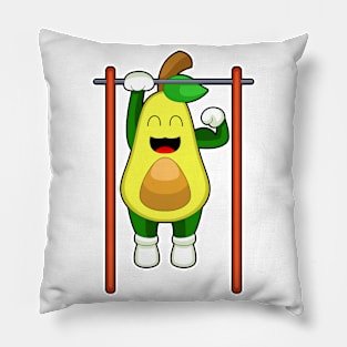 Avocado Bodybuilder Pull ups Fitness Pillow