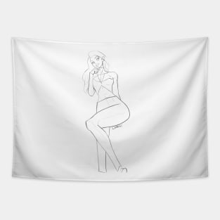 crystal diamond queen ecopop classy woman art Tapestry