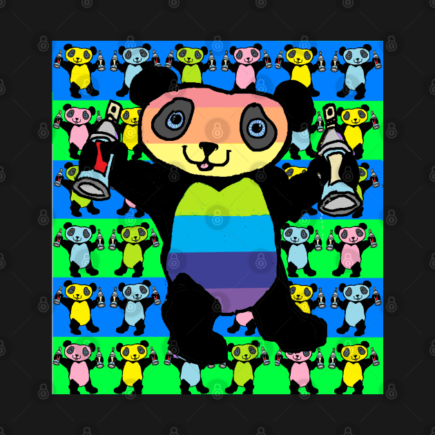 Graffiti,Panda,Rainbow by LowEndGraphics by LowEndGraphics