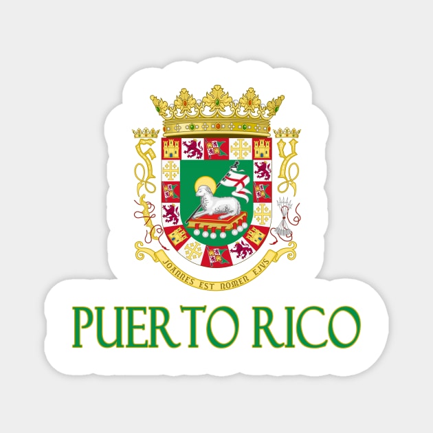 Puerto Rico - Coat of Arms Design Magnet by Naves