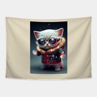 Cute Cosmic Cat - Anime Art design Tapestry