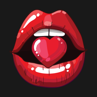 Biting sexy red lips T-Shirt