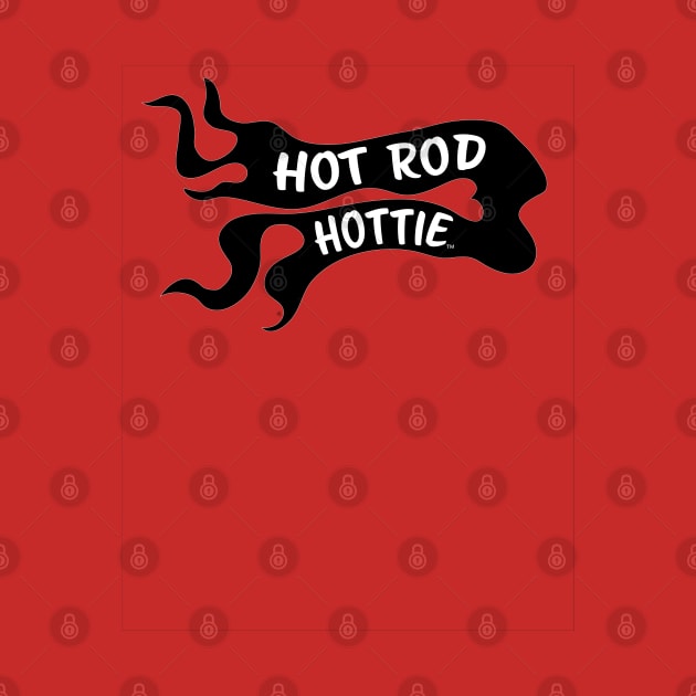 Hot Rod Hottie Flame Logo in Black and White by Morrissey OC