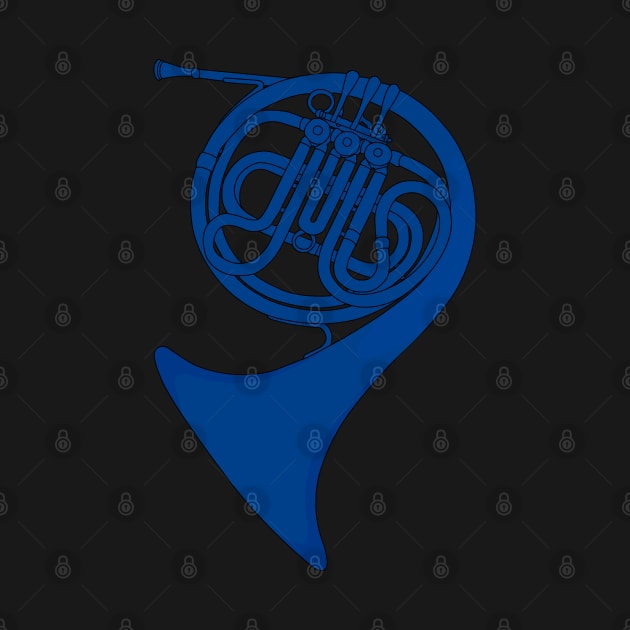 Blue French Horn by T's & T's