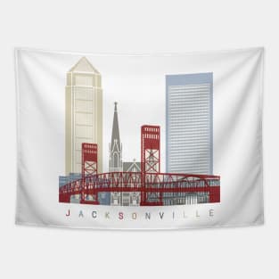 Jacksonville skyline poster Tapestry