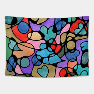 NEUROGRAPHIC HEARTS WATERCOLORS Tapestry