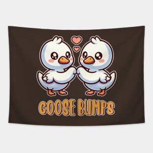 Goosebumps Two Kawaii Baby Geese Friends Tapestry