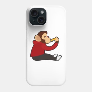 Monkey with Piece of Pizza Phone Case