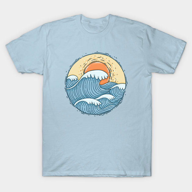 Hot Orange Sun - Waves - T-Shirt