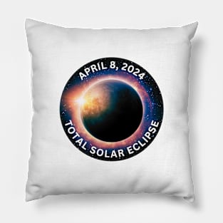 Solar Eclipse April 8 2024 Totality Sun and Moon Eclipse 4.8.2024 Pillow