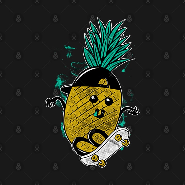 Pineapple Skateboarding by quilimo