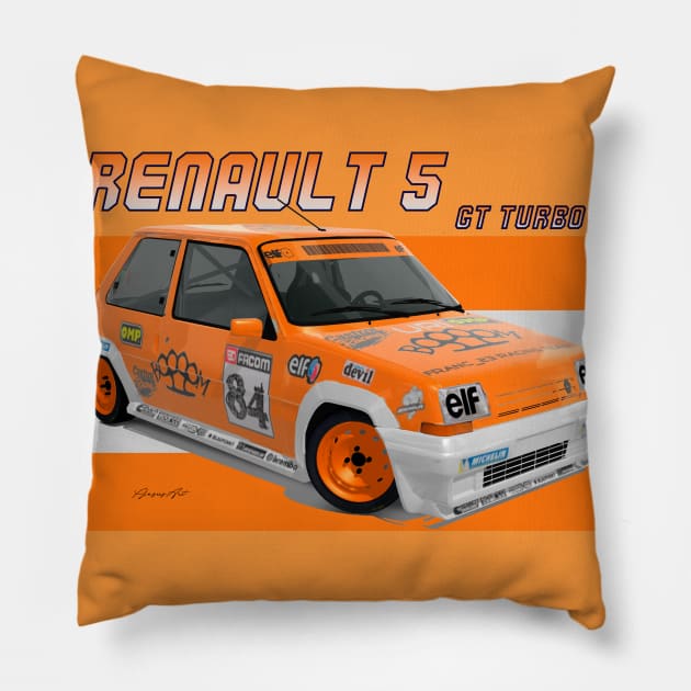 Renault 5 GT Turbo Pillow by PjesusArt