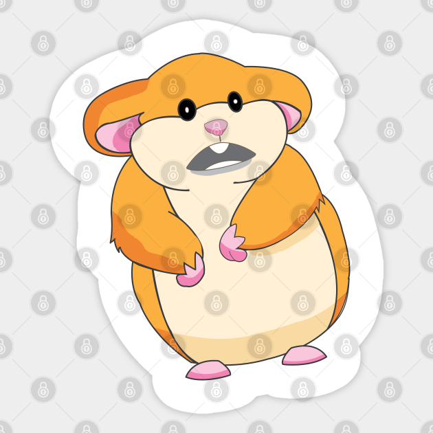 Scared Hamster Meme Hammond Hamster Sticker Teepublic Scared Hamster Meme Hammond Hamster Sticker Teepublic