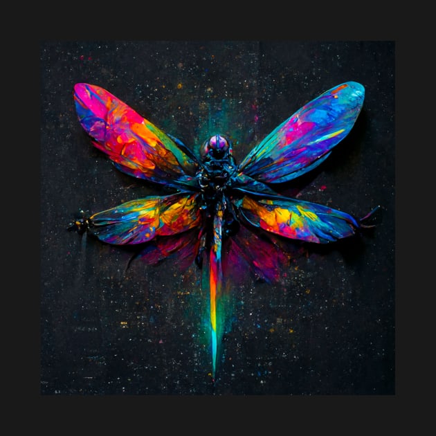 Rainbow Dragonfly From Another Dimension by PsychedelicPour