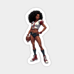 Women Gridiron Football Magnet