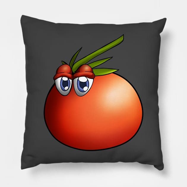 Funny Tomato Pillow by Amused Artists