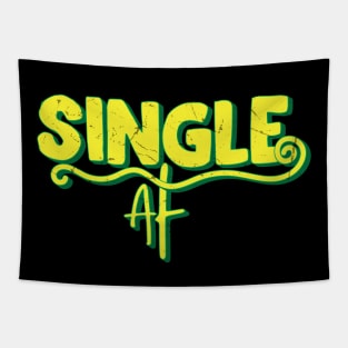 Single Af // Vintage Anti Valentine Design Tapestry